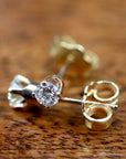 Alouette 14k Gold and Diamond Studs