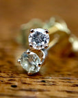 Alouette 14k Gold and Diamond Studs