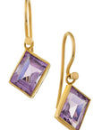 Amethyst Art Deco Dangle Earrings