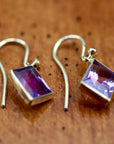 Amethyst Art Deco Dangle Earrings