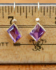 Amethyst Art Deco Dangle Earrings