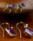 Amethyst Art Deco Dangle Earrings