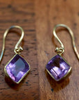 Amethyst Art Nouveau Dangle Earrings