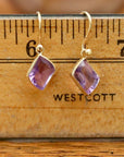 Amethyst Art Nouveau Dangle Earrings