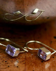 Amethyst Contemporary Drop Earrings