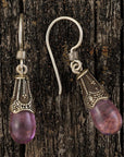 Amethyst Greek Dangle Earrings