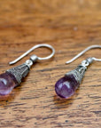Amethyst Greek Dangle Earrings