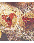 Anglo Saxon Triskelion Garnet Earrings