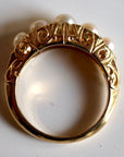 Anjou 14k Gold, Pearl and Diamond Ring