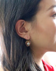 Anne of Cleves Garnet and Cubic Zirconia Earrings