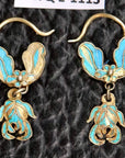 Antique Qing Dynasty Floral and Leaf Arrangement Earrings