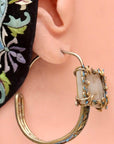 Antique Qing Dynasty Jade Fu Dog Earrings