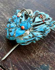 Antique Tian-Tsui (點翠) Hair Pin - Butterfly/Moth - 1028