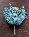 Antique Tian-Tsui (點翠) Hair Pin - Butterfly/Moth - 1014