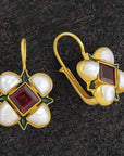 Ariel Garnet and Pearl Earrings