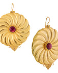 Asante-Sunburst Garnet Earrings