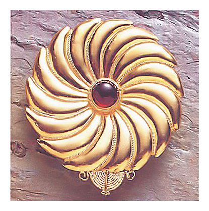 asante出品 Asante-Sunburstガーネットピン : Museum of Jewelry
