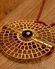 Asante Sundial Garnet Necklace