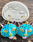 Astley's Ampitheatre Turquoise Panther Earrings