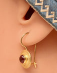 Athena 14k Gold and Garnet Earrings