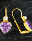 Becky Sharp Amethyst and Pearl Earrings