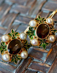 Bel Canto Emerald/Pearls Earrings