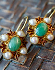 Bel Canto Emerald/Pearls Earrings