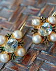 Bel Canto Emerald/Pearls Earrings