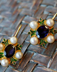 Bel Canto Emerald/Pearls Earrings