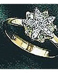 Belle Île 14k Gold White and Green Diamond Ring