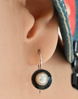 Black and White Ball Earrings