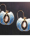 Blue Frond Earrings