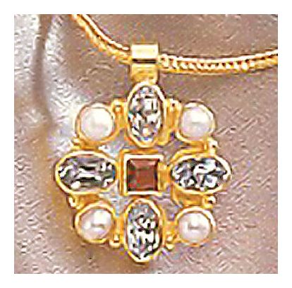 ブルートパーズクロスネックレス : Museum of Jewelry