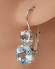 Blue Topaz Palace Silver Earrings