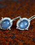 Buckingham Gray Moonstone Silver Earrings