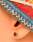 Cambridge 14k Gold, Garnet and Diamond Earrings