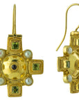 Canterbury Cross Peridot Earrings