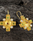 Canterbury Cross Peridot Earrings