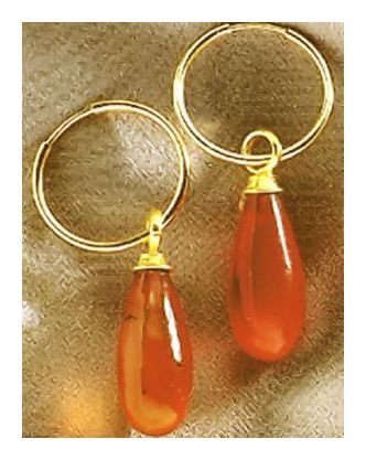 K9コーネリアンドロップピアス カーネリアンレインドロップピアス : Museum of Jewelry