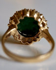 Catherine Parr 14k Gold, Malachite and Diamond Ring