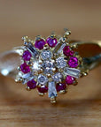 Celestial Light 14k Gold, Ruby and Diamond Ring