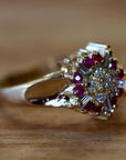 Celestial Light 14k Gold, Ruby and Diamond Ring