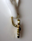 Cellini Cross 14k Gold, Garnet, Amethyst, Opal and Pearl Earrings