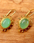 Chrysoprase Snowflake Earrings