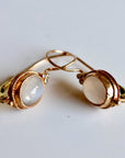 Cinderella 14k Gold, Moonstone and Diamond Earrings