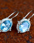 Cinderella Blue Topaz Earrings