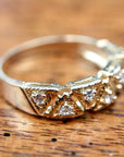 Cleopatra 14k Gold and Diamond Ring