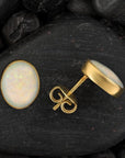 Cloud Opal Stud Earrings