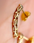 Comet 14k Gold and Diamond Earrings