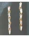 Comet 14k Gold and Diamond Earrings